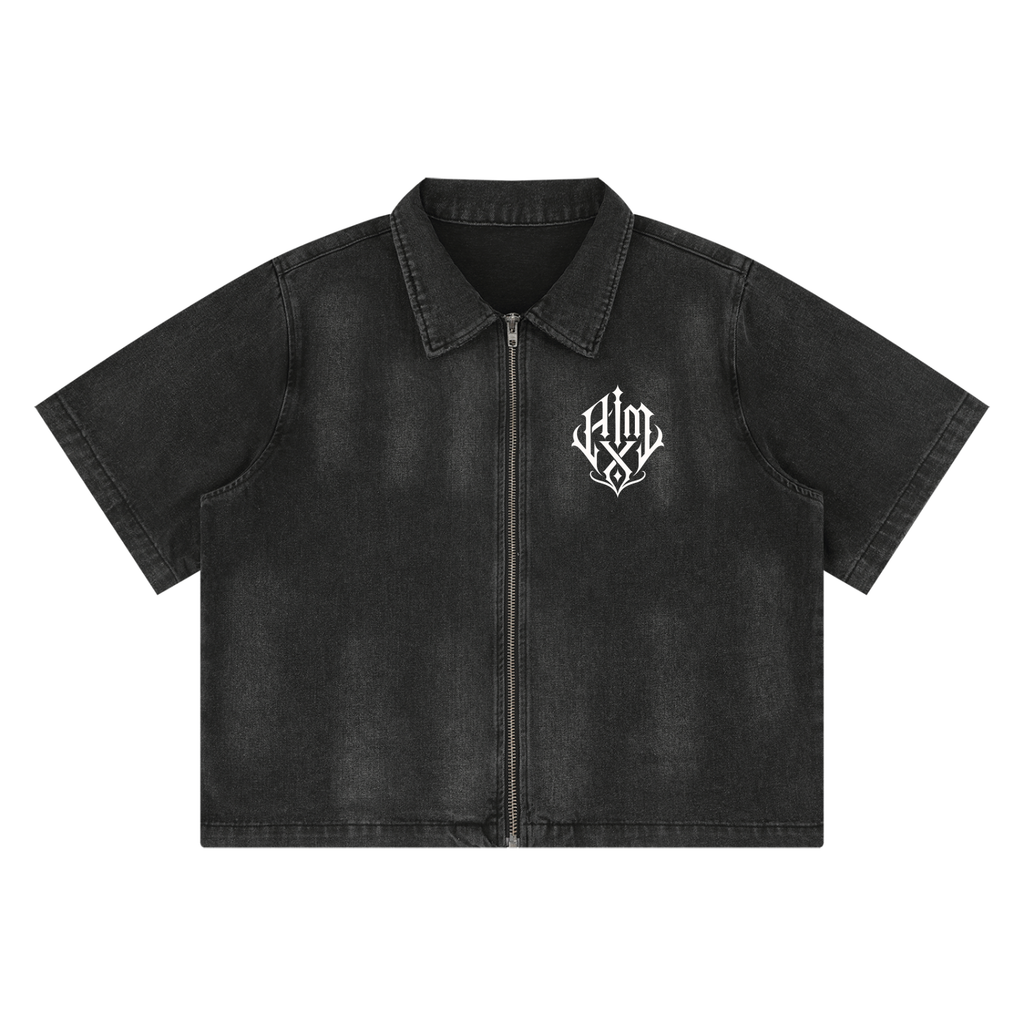 Full-Zip Denim Shirt | AIMX