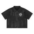 Full-Zip Denim Shirt | AIMX