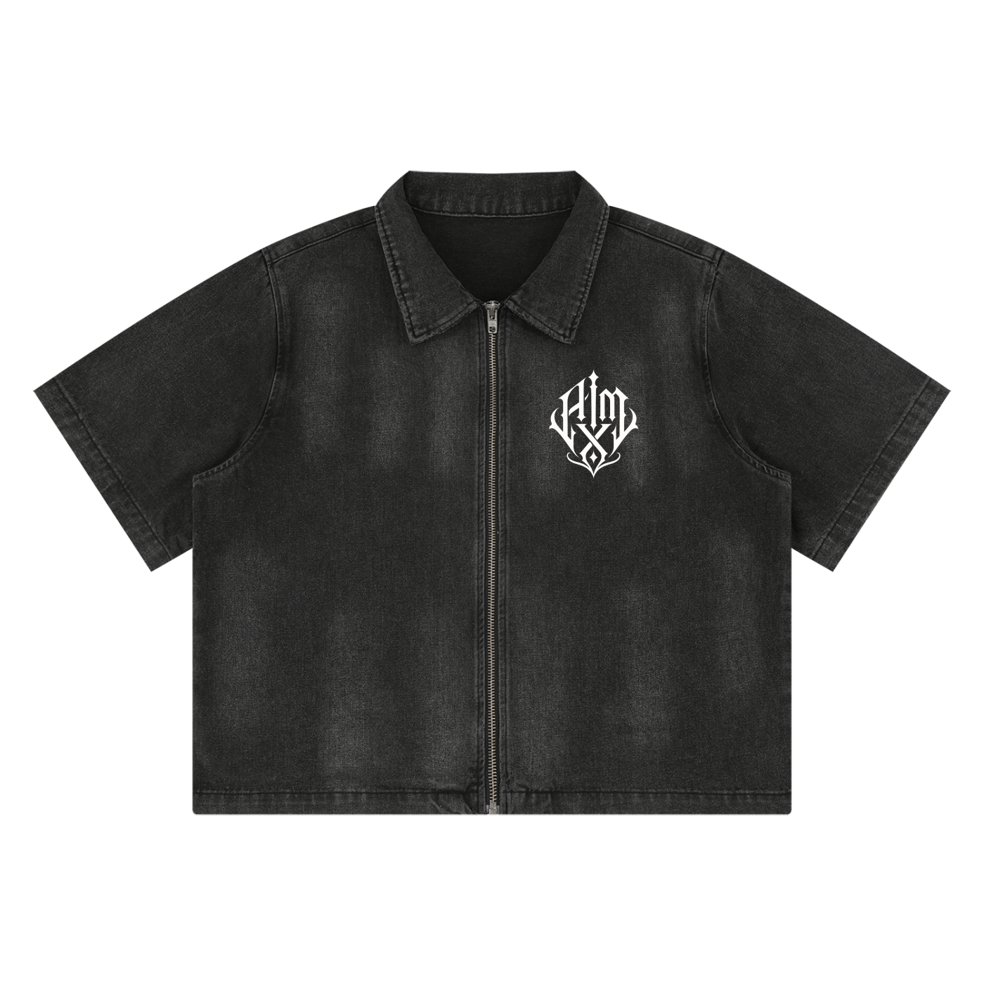Full-Zip Denim Shirt | AIMX