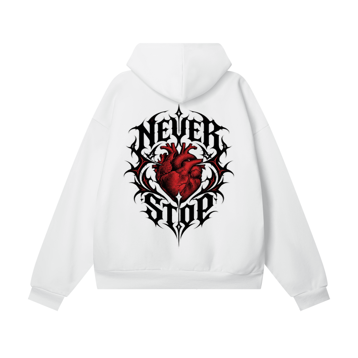 Heavyweight Hidden Pocket Fleece Hoodie | NEVER STOP