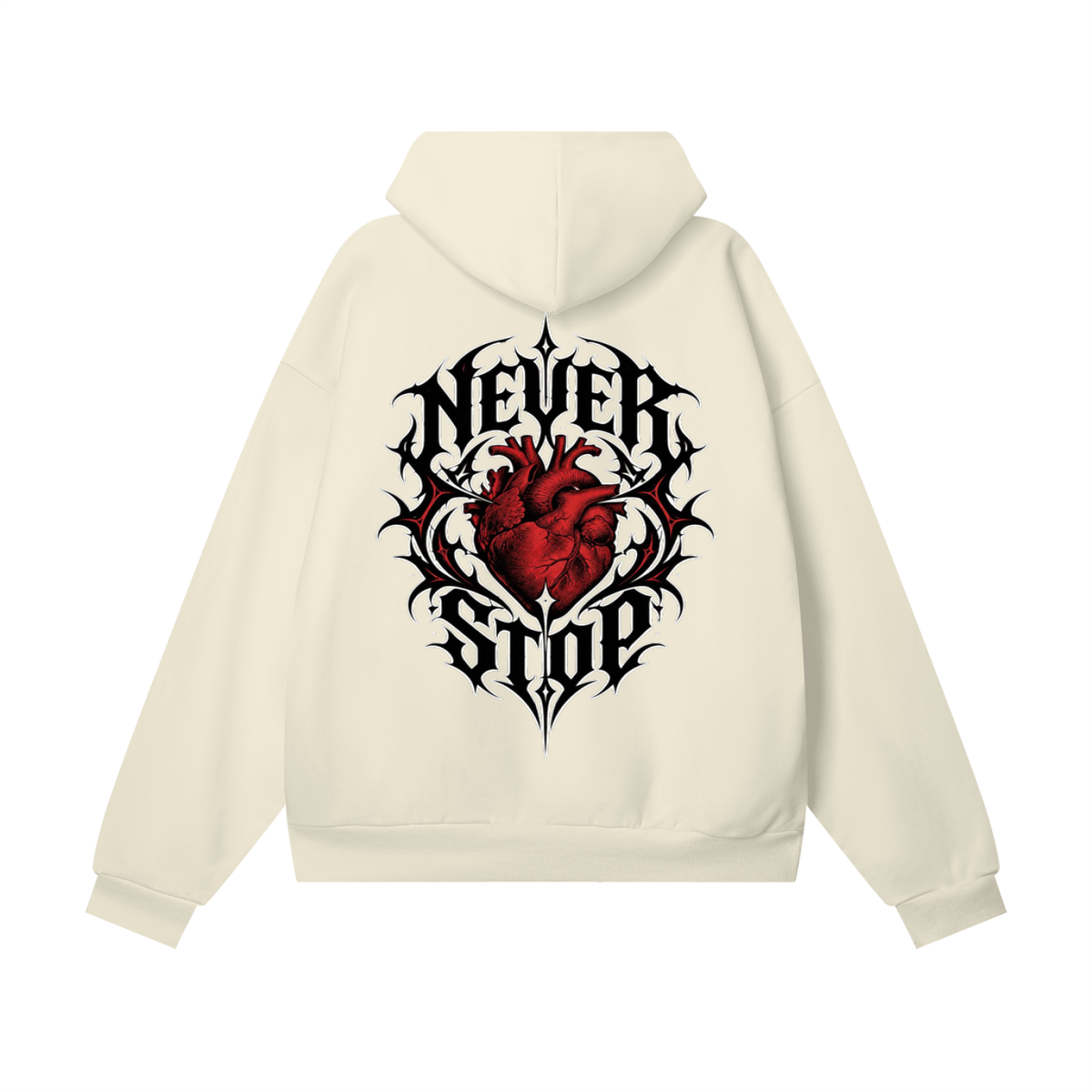 Heavyweight Hidden Pocket Fleece Hoodie | NEVER STOP